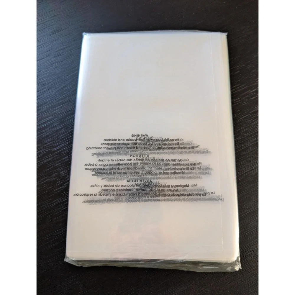 Uline 6x9 Poly Bags Open End 2 Mil Suffocation Warning 100 Count S-13125 Clear